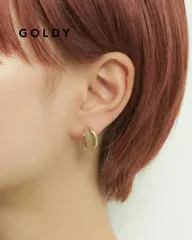【SALE】GOLDY/ゴールディ/サイド メタル × マーブル ドロップ ピアス/アクセサリー/1230908