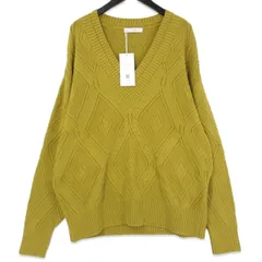 未使用 Jieda ジエダ ニットセーター Jie-24S-KN01 CABLE KNIT ケーブルニット コットン イエロー 2 タグ付き71010587のサムネイル