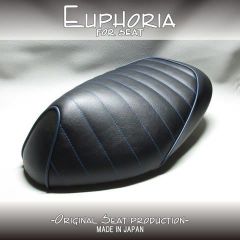 □【JOG ZR EVO ジョグ エボ SA16J】カスタムシート　黒/青　タックロール《Euphoria》張替え済!!□MK59788
