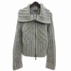 アルマーニエクスチェンジ A/X ARMANI EXCHANGE ローゲージ ニット ジャケット カーディガン フルジップ ウール混 グレー M ■GY14のサムネイル