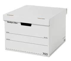 新品 フェローズ バンカーズボックス 705 白/黒 3個1セット 収納ボックス Lサイズ ふた式 1010101