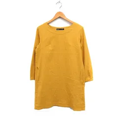 アズノウアズ as know as ジャガード ワンピース 長袖 ミニ ボートネック コットン 綿 ※ イエロー 黄 /FT35のサムネイル