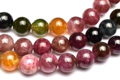 【１点物】カラフル MIXトルマリン　6mm　3連タイプ ブレスレット  _MA890