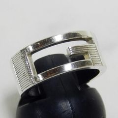 値下げしました！■ GUCCI グッチ ブランデッドGリング 銀製 シルバー925 10号 ( サイズ9 ) USED品！