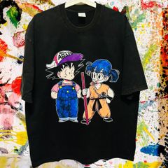孫悟空 アラレちゃん メンズ Tシャツ 半袖 春 夏 リプリント L XL ドクタースランプTシャツ アラレちゃんTシャツ 鳥山明 キャラクターTシャツ レトロTシャツ 80sアニメTシャツ 昭和アニメ 日本アニメ好き 必見アイテム 攻め 前衛的