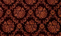 金華山ローレル生地　ブラウンのりなし ローレルモケット ブラウン 生地 m単位切売り(のり無