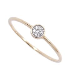 ete エテ ラウンド リング 指輪 K10/ダイヤモンド0.02ct 15号【いおき質店】