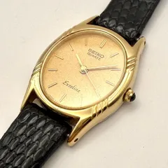 C040【未使用ベルト】SEIKO Exceline セイコー エクセリーヌ ゴールドカラー オーバルケース レディースウォッチ