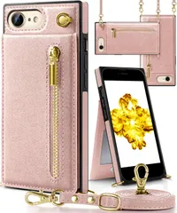 【在庫処分】iphone SE SE 2020/ SE 2022スマホ ケース ケース手帳型 財布型 iPhone 6/6S/7/8 6/6S/7/8 iPhone SE 2020/2022適用 携帯ケース iPhone 肩掛け 首かけ 斜めがけ ショルダー