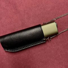 本革iCOSケースチェーンショルダー 黒　iCOSイルマワン　お祭り　お神輿　肩掛け