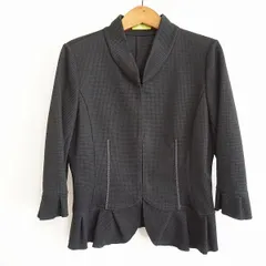 #anc ヒロコビス HIROKOBIS リコ +RICO ジャケット 9 黒 七分袖 薄手 ステッチ スタンドカラー レディース [887102]のサムネイル