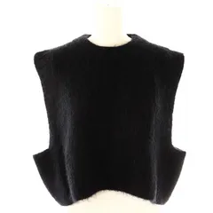 ハイク HYKE 22AW MOHAIR CROPPED VEST ニット ベスト プルオーバー モヘヤ ウール混 黒 ブラック /NR ■OSのサムネイル