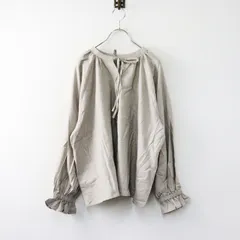 未使用 サマンサモスモス Samansa Mos2 SM2 柄アソートクレリック前後2WAYブラウス F/ベージュ トップス リボン【2400014550184】