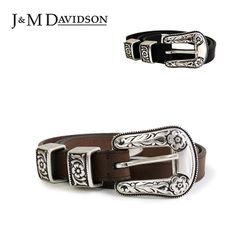 J&M DAVIDSON ジェイアンドエムデヴィッドソン ベルト BWST-0XX-AN20 ベルト ウエスタンバックル WESTERN BUCKLE 20MM  ユニセックス  レザー