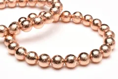 ギベオン(メテオライト)　6mm　シャンパンピンクゴールド ブレスレット パワーストーン 天然石 _B1052-6