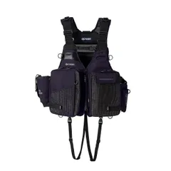 【中古】 リバレイ RBBロックショアベストIII ブラックホワイト  /Q122M RBB ロックショアベスト lll - RIVALLEY FISHING GEARRIVALLEY