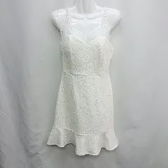 ◇ ⊂ DAZZY レース ブラパッド付 袖なし ミニ ワンピース サイズS ホワイト レディース E  【1410290006757】