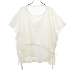 ISSEY MIYAKE イッセイミヤケ フレンチスリーブ カットソー 2 ホワイト トップス レディース 古着