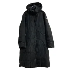 Calvin Klein ロング 中綿コート レディース L ブラック カルバンクライン キルティング フード 古着卸 アメリカ仕入 a612-8171