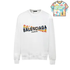 【本日限定特価】Balenciaga メンズ＆レディース スウェットシャツ プリント 400g カタログカラー S-XL [本日特価|新品未使用品]-WTO輸入1