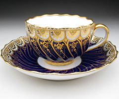 コープランド コバルト金彩ジュール カップ＆ソーサー アンティーク 1875年 (e)