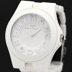 稼働 マークバイマークジェイコブス QZ ホワイト文字盤 MBM4523C レディース腕時計 KMR 2000000 NSK