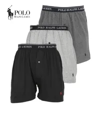 ラルフローレン トランクス メンズ セット 3枚 前開き 下着 polo ralph lauren prl s m l xl グレーブラックセット 正規品 新品 男性 ry73