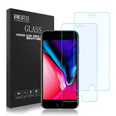 【人気商品】液晶保護フィルム 気泡なし iphone8 ブルーライトカット 硬度 ガラスフィルム 9H se3/se2 アイフォンse2 【目に優しい！2枚】iphone