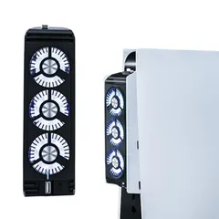 旧型PS5用 冷却ファン PS5用放熱【新登場-旧型PS5用】旧型 PS5コンソール用 冷却 2段階風速調整 LEDライト USB 3.0ポート付き 低騒音 旧型PS5 冷却ファン 急速冷却 放熱 熱対策 プレステ5 ディスク/デジタル版対応 (旧型PS5用)