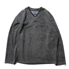 90's ギャップ GAP Vネック フリーストップ (XL) 灰×黒 プルオーバー 90年代 旧タグ オールド Y2K ビッグサイズ　アメリカ古着 USED  ビンテージ ヴィンテージ