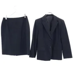 レミュー スカート スーツ 上下セットアップ テーラードジャケット L 黒 LES MUES レディース 【中古】  【230209】