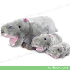 【送料無料 SALE 5％OFF】 カバ ぬいぐるみ かわいい 置物 人形 動物園 おみやげ キュート販売 CUTE かば 3サイズセット