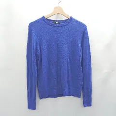 ◇ ⊇Φ UNIQLO ユニクロ ウール100％ 長袖 ニット セーター サイズM ブルー レディース E  【1502030010756】