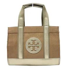TORY BURCH(トリーバーチ) トートバッグ - ベージュ×ゴールド レザー