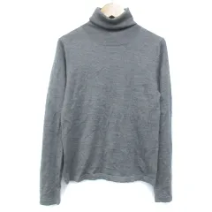 コムサイズム COMME CA ISM ニット カットソー 長袖 タートルネック ウール混 M 杢グレー /FF39