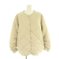 アーバンリサーチ URBAN RESEARCH アイテムズ ITEMS 23AW 中綿キルティングノーカラージャケット 総裏地 S ライトベージュ /DO ■OS