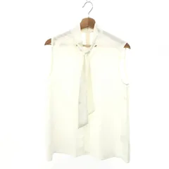 Paul Smith ポールスミス  ノースリーブブラウス  ホワイト ボウタイ ポリエステル レディース　240001092847