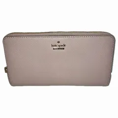 ケイト・スペード ニューヨーク ピンク レザー  長財布 レディース 美品