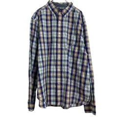 NAUTICA 長袖 チェックシャツ XXL ブルー イエロー レッド ノーティカ ボタンダウン ビッグサイズ 古着卸 アメリカ仕入 a701-5110のサムネイル