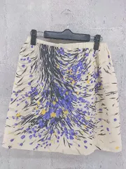 ◇ green label relaxing グリーンレーベル UNITED ARROWS ゴム 花柄 ミニ スカート ベージュ マルチ *  【1002799689380】