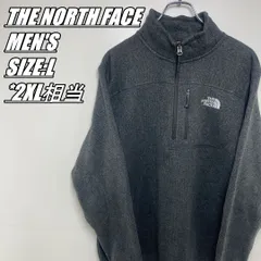【US古着】THE NORTH FACE　ザノースフェイス　ハーフジップトレーナー　メンズ　サイズ表記L　2XL相当　グレー