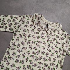 MONBEBE 小花柄襟付きトップス