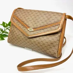 GUCCI グッチ オールドグッチ ショルダーバッグ マイクロGG ひし形プレート シェリーライン メンズ レディース ユニセックス B-228