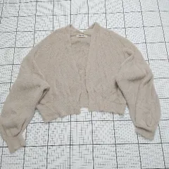 ◇ ⊇ COCODEAL ココディール ふわふわ系 長袖 ファー系カーディガン サイズ2 ピンクベージュ系 レディース E  【1508250015564】