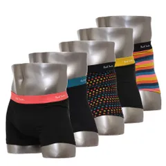 ポールスミス ボクサーパンツ 5枚セット 前閉じ 5枚組 Paul Smith Men's Trunk 5pack Black Cotton/Elastane S/M/Lサイズ M1A 914 M5PK5 79