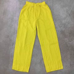 ginza Maggy 銀座マギー 麻織風 レーヨン パンツ イエロー サイズ 11