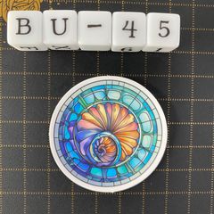 방수 스티커 권 조개 해양 생물 스테인드 글라스 풍 BU-45