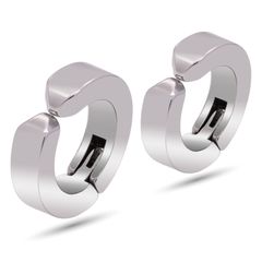 【幅3×内径9mm 1ペア】[Adelina Style] イヤーカフ フェイクピアス ノンホールピアス イヤリング メンズ レディース フープピアス ステンレス 男女 両耳 プレゼント