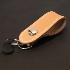 ハンドメイド　レザー　ループキーホルダー