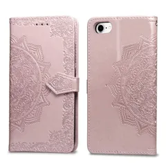 【在庫処分】SE 第3世代 (2022) / iPhone SE に適用するiPhone 第2世代 (2020) / iPhone8 / iPhone7 ケース 手帳型 ノートブック型携帯電話保護カバー多機能携帯電話ホルスター財布携帯電話ホルダーバンプパターン